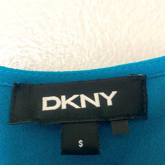 DKNY Short Sleeve Blouse Shirt Top Layered Tunic Size S - Picture 2 of 8